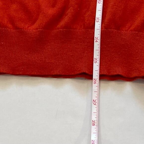 Banana Republic Silk Blend Carpe Diem Crew Long Sleeve Bitter Orange Sweater, M - Picture 9 of 9